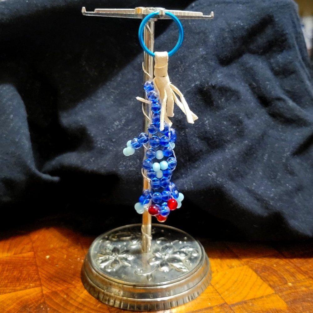 Little Lizard Beaded Keyring Decoration